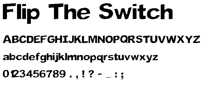 Flip the Switch font